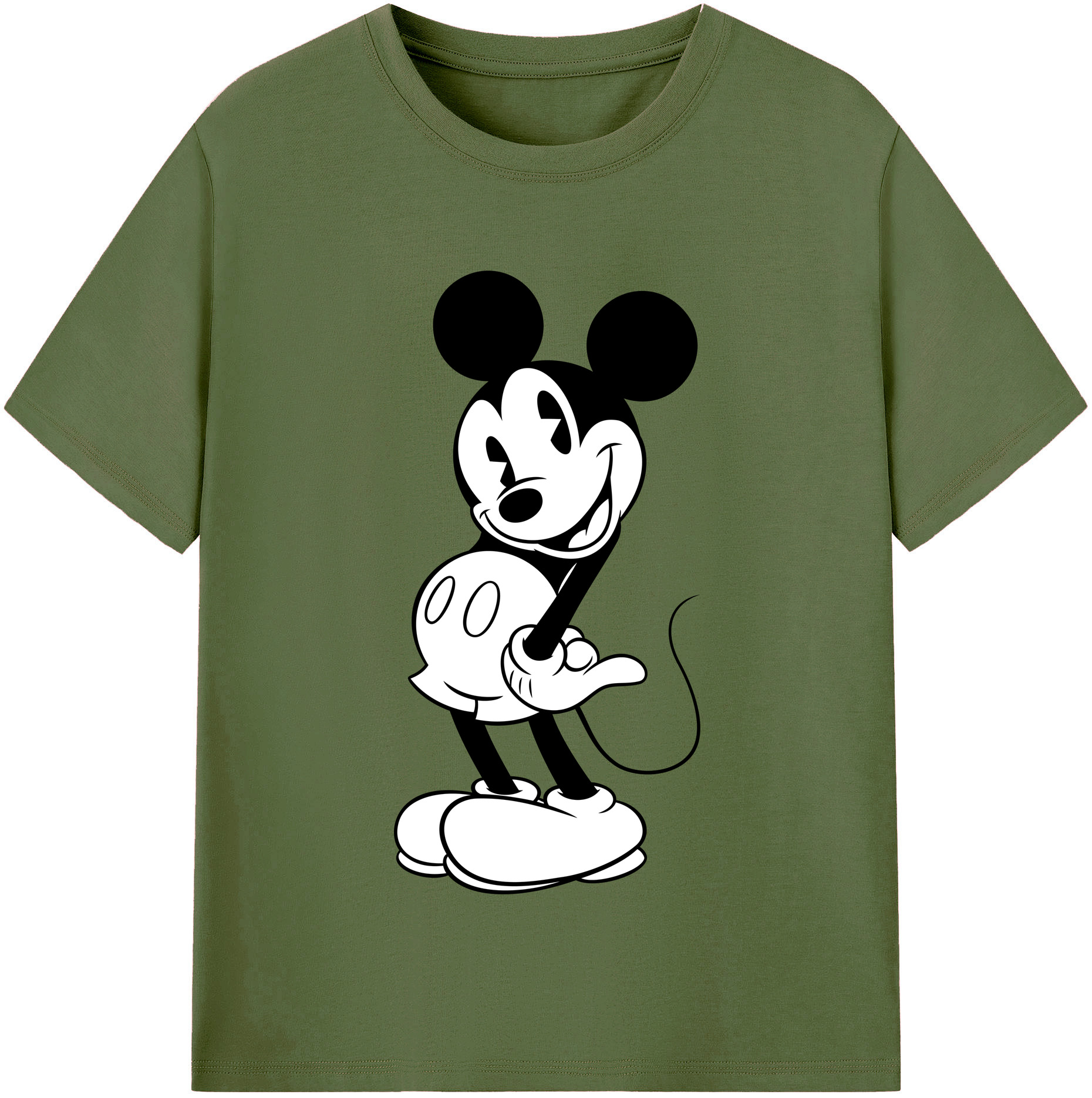 （画像用） ミッキーマウス Mickey Mouse 綿100％半袖Tシャツ（フロントプリント）
